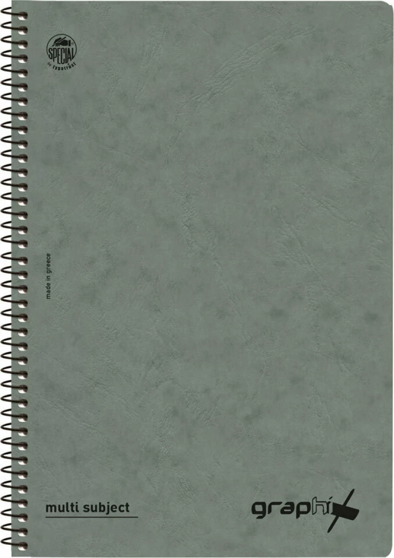 Typotrust Σπιράλ Τετράδιο Ριγέ Α4 90φυλλο 3 Θεμάτων Graphix 4543-18 (Διάφορα Χρώματα)
