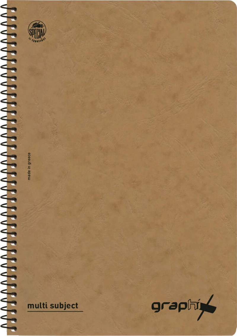 Typotrust Σπιράλ Τετράδιο Ριγέ Α4 90φυλλο 3 Θεμάτων Graphix 4543-18 (Διάφορα Χρώματα)
