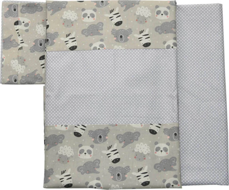 Bebe Stars Σετ Σεντόνια Κούνιας Panda 100x150cm Beige
