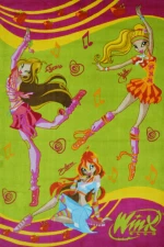 Sprintzios Παιδικό Χαλί Συνθετικό 160x230cm 7302 Winx Printed Green Fuchsia
