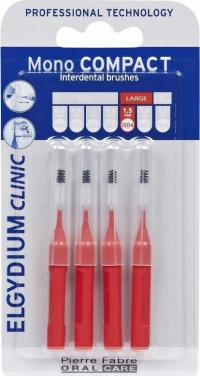 Elgydium Clinic Mono Compact 0.7mm Κόκκινο 4τμχ