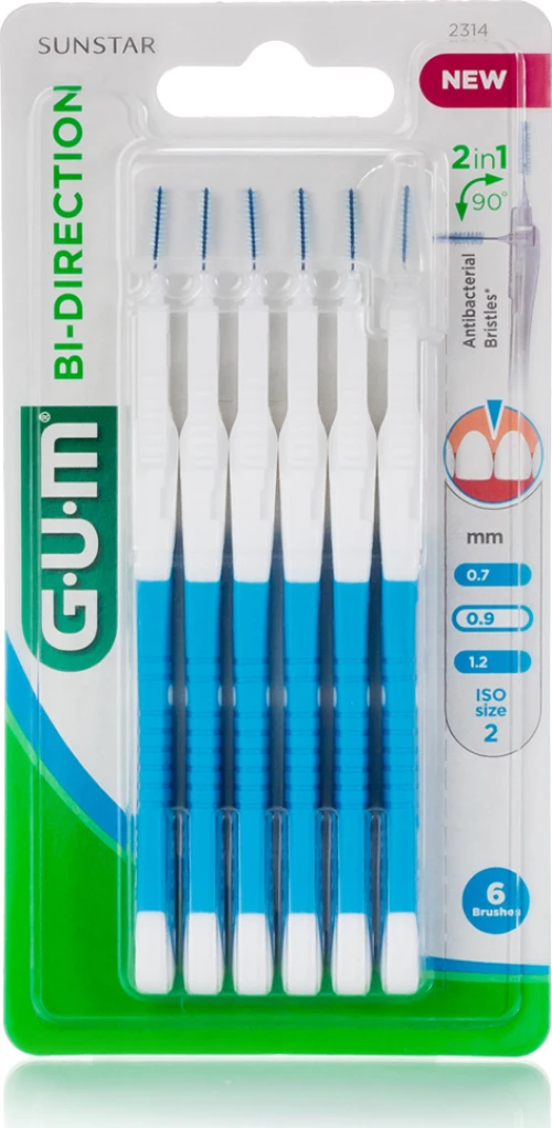 GUM Bi-Direction 0.9mm Μπλε 6τμχ