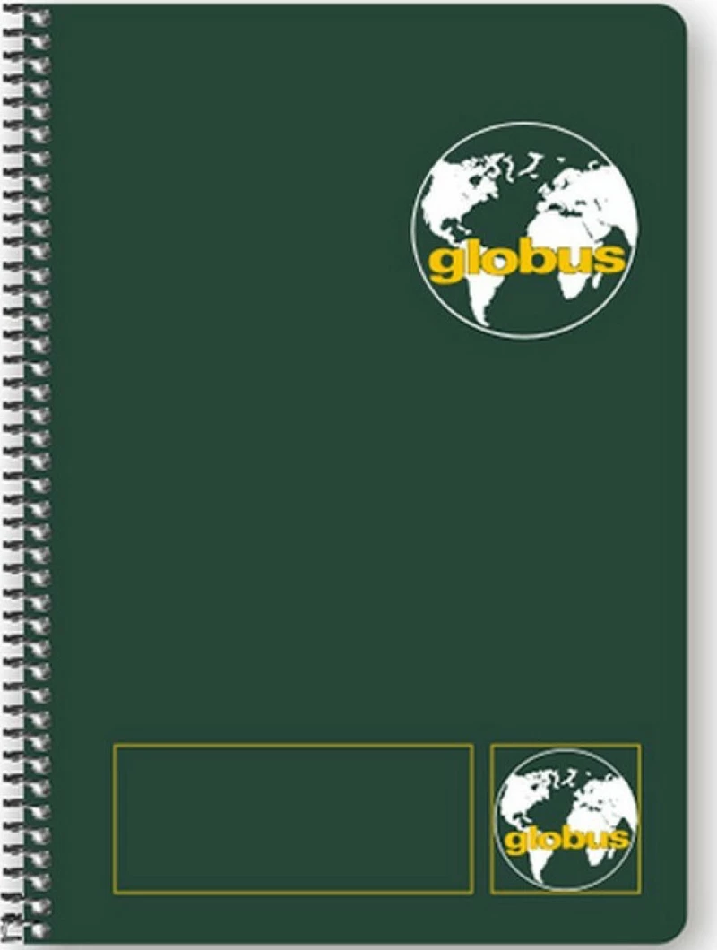 Globus Σπιράλ Τετράδιο Ριγέ Β5 3 Θεμάτων Classic G301 Πράσινο