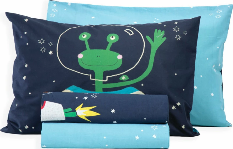 Nef-Nef Σετ Σεντόνια Space Zoo 170x260cm Blue-Aqua
