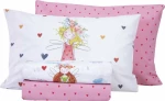 Nef-Nef Σετ Σεντόνια Rainbow Girls 170x260cm White-Pink
