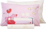 Nef-Nef Σετ Σεντόνια Country Park 170x260cm Pink-Yellow