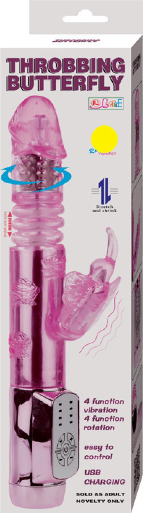 Baile Throbbing Butterfly USB Charging Pink