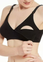 Norddiva Lingerie 5000 Βαμβακερό Σουτιέν Εγκυμοσύνης & Θηλασμού με Clips Μαύρο