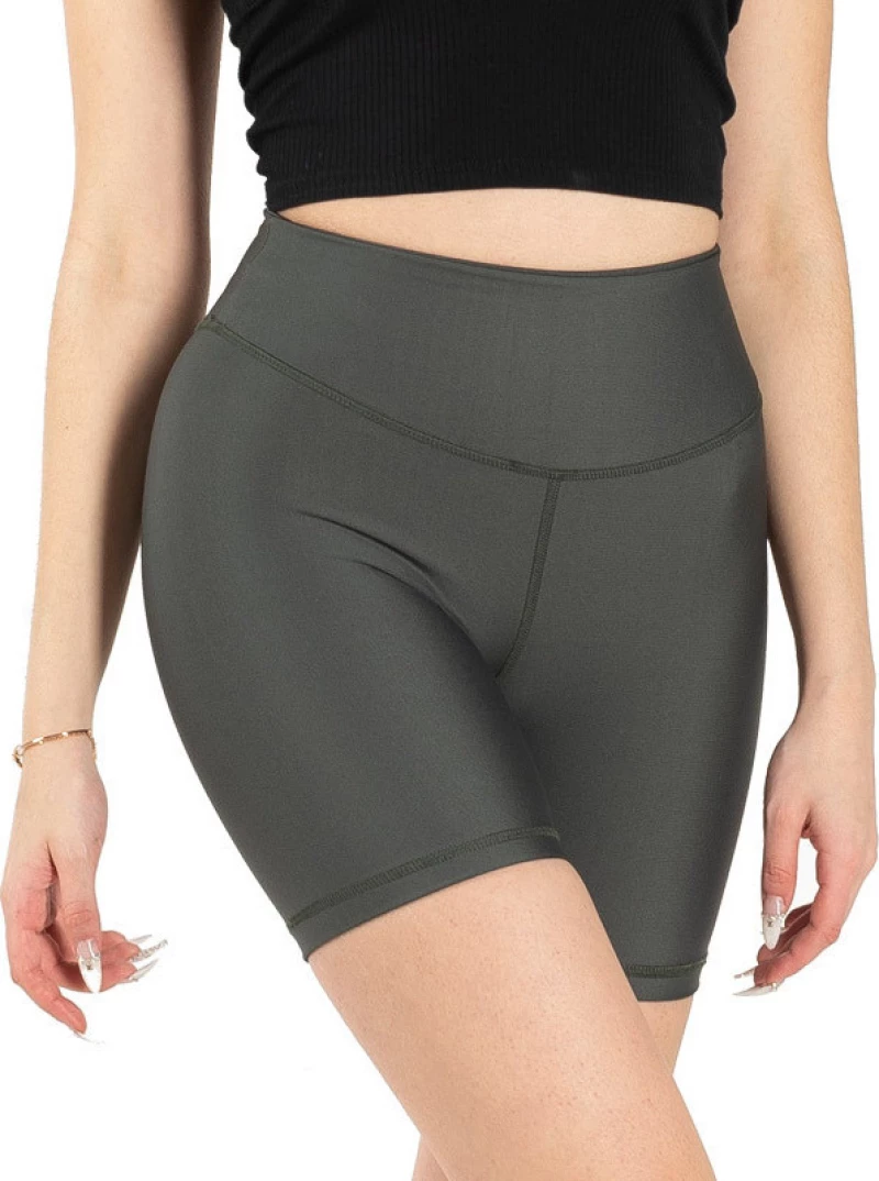 Ψηλόμεσο midi σορτς push-up και σύσφιξης Q-284 Khaki