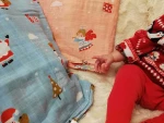 Baby Llama Πάνα Αγκαλιάς Santa Claus Hohoho 120x120cm