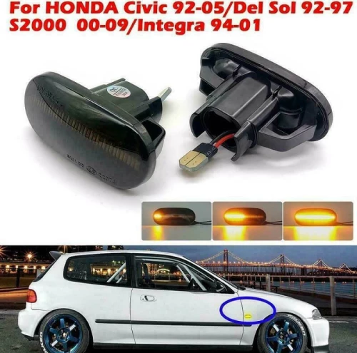 Honda Φλας Led Dynamic Φιμέ για Honda Civic 1992-1995 2τμχ