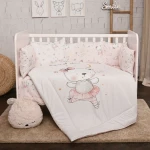 Lorelli Σετ Κούνιας Lily Ballerina Bear 4τμχ Pink 60x120cm