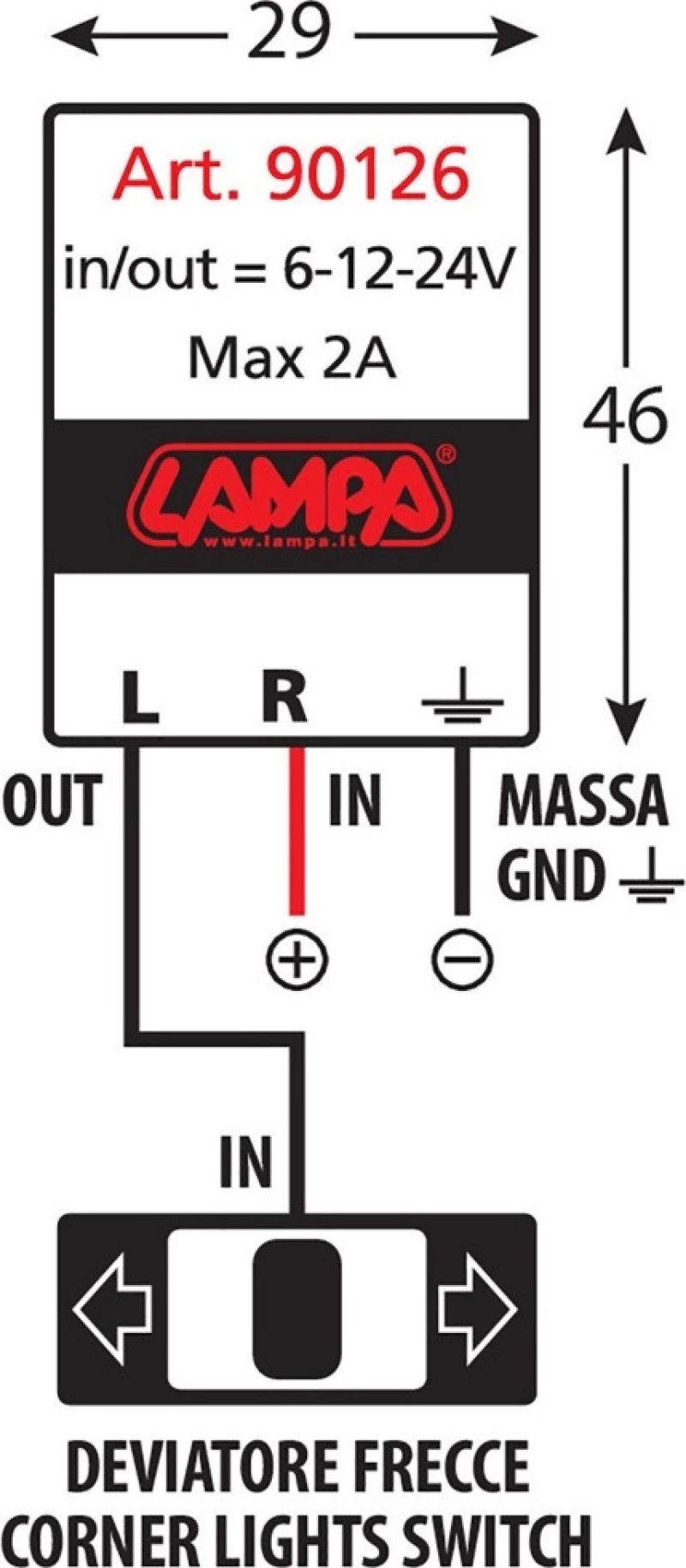 Lampa Flasher Led Ηλεκτρονική Φλασιέρα 6-12- 24V Max 2A