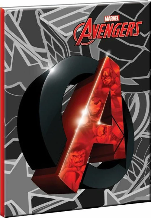 Gim Τετράδιο Ριγέ Β5 Avengers Κόκκινο