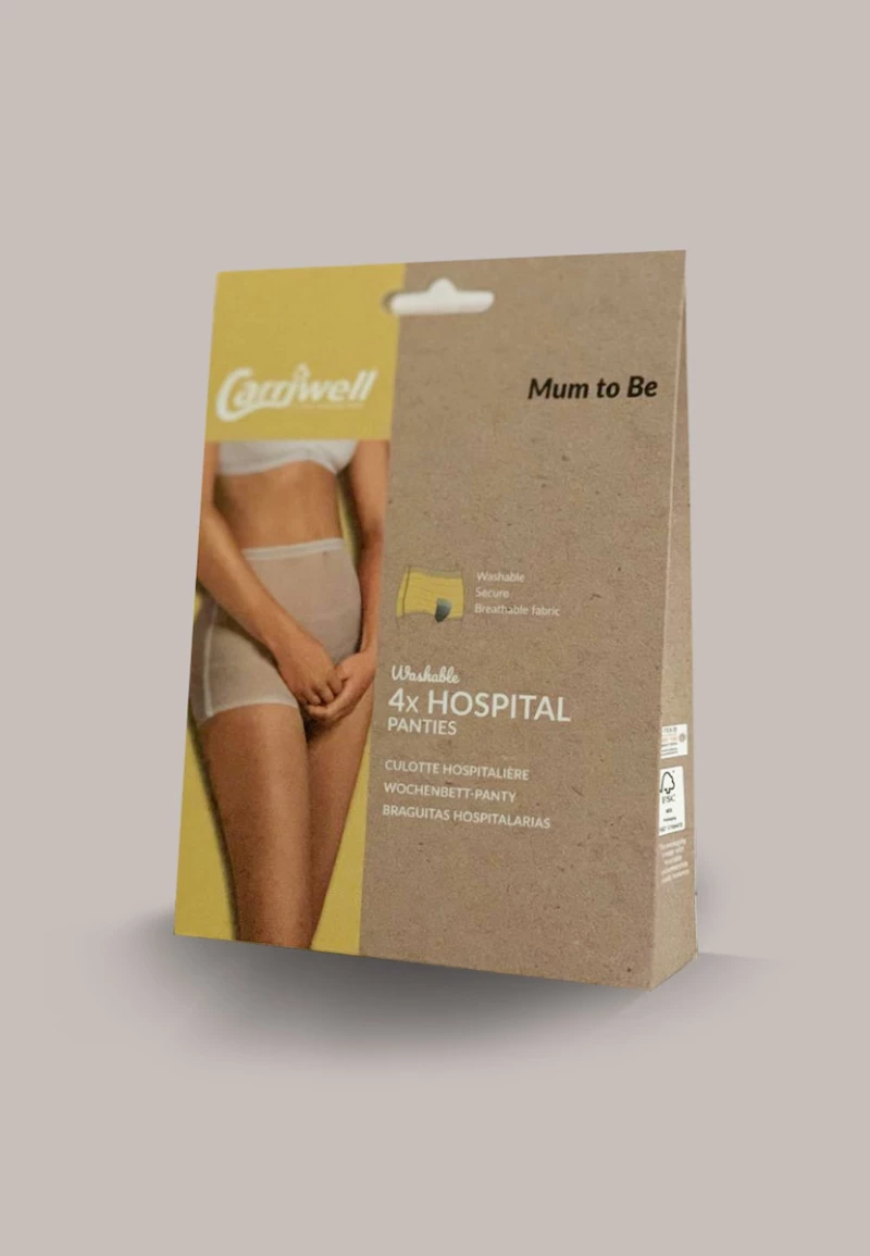 Carriwell Hospital 4 Pack Λευκό Σλιπ Εγκυμοσύνης Μιας Χρήσης