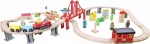 Eva Toys Τρένο Ξύλινο με Γραμμές 70τμχ