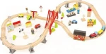 Eva Toys Τρένο Ξύλινο με Γραμμές 70τμχ