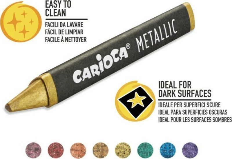 Carioca Maxi Metallic Σετ Κηρομπογιές 8τμχ