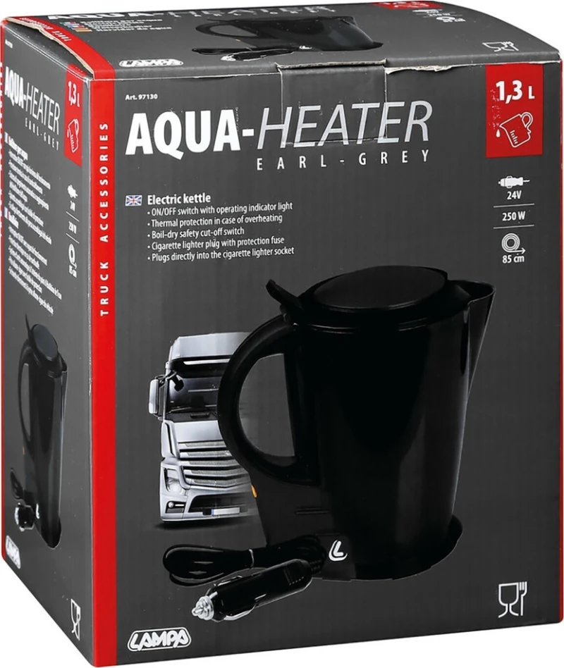 Lampa Βραστήρας Νερού 1.3lt με Καλώδιο 85cm 24V/250W Earl Grey