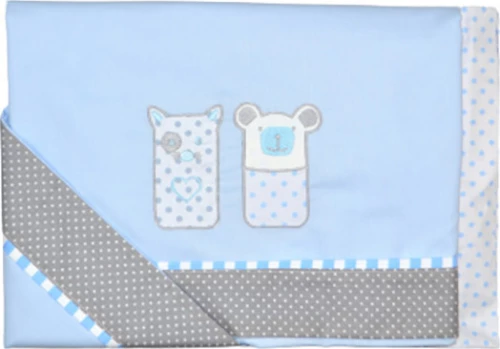 Baby Star Σετ Σεντόνια Κούνιας Sugar Family 105x150cm Σιέλ