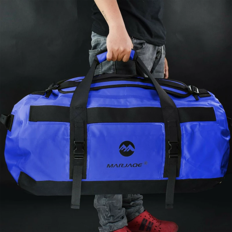 MARJAQE B1705-60L WATERPROOF DUFFEL BAG ΑΔΙΑΒΡΟΧΟ ΣΑΚΙΔΙΟ 60L_ΜΠΛΕ
