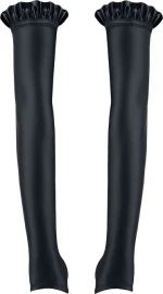 Demoniq Gertrude Shiny Long Gloves Black
