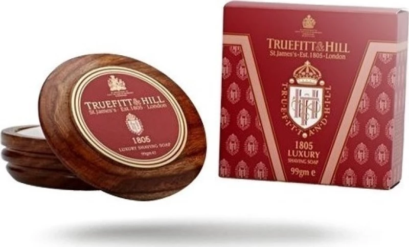 Truefitt & Hill 1805 Luxury Shaving Soap In Wooden Bowl 99gr