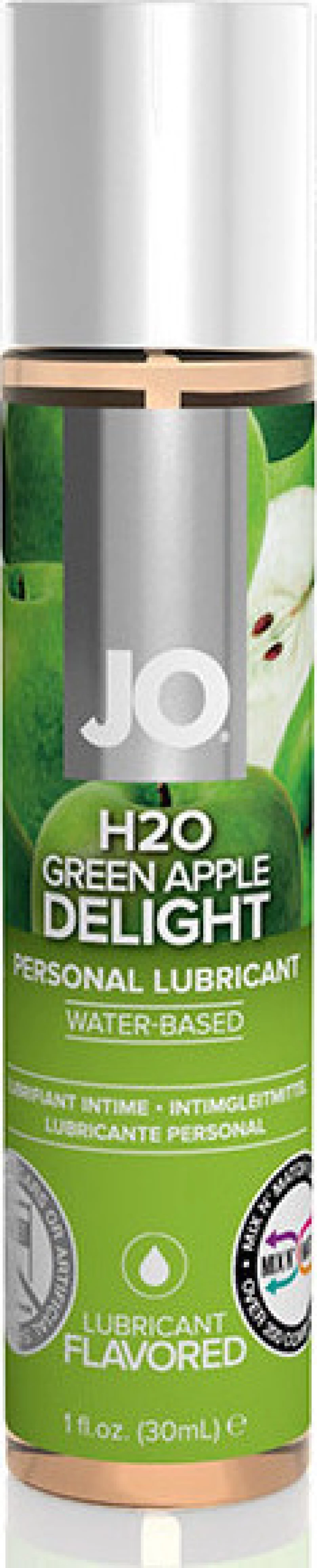 System Jo H2O Personal Lubricant Waterbased Flavored Green Apple Delight 30ml