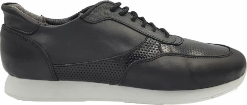 Ανδρικό Sneakers Δερμάτινο - 435 - Μαύρο