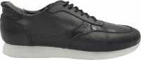 Ανδρικό Sneakers Δερμάτινο - 435 - Μαύρο