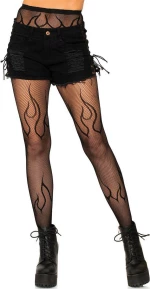 Leg Avenue Flame Net Pantyhose Black