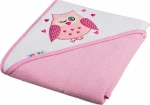 Akuku Βρεφικό Μπουρνούζι Κάπα Owl Pink
