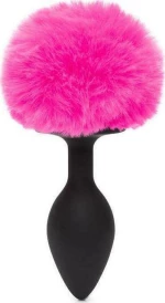 Happy Rabbit Bunny Tail Butt Plug Large Pink 10cm