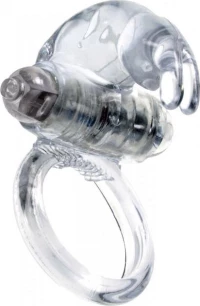 Rabbit Vibrating Cock Ring Clear