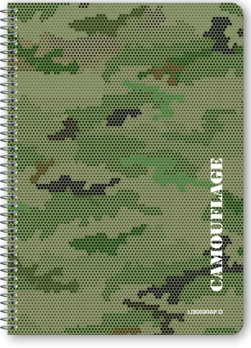 Logigraf Camouflage Τετράδιο Σπιράλ Wirelock B5/17χ25 4θ 120φ 02514