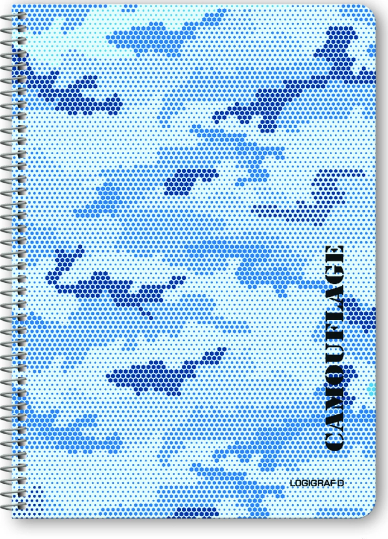Logigraf Camouflage Τετράδιο Σπιράλ Wirelock B5/17χ25 4θ 120φ 02514