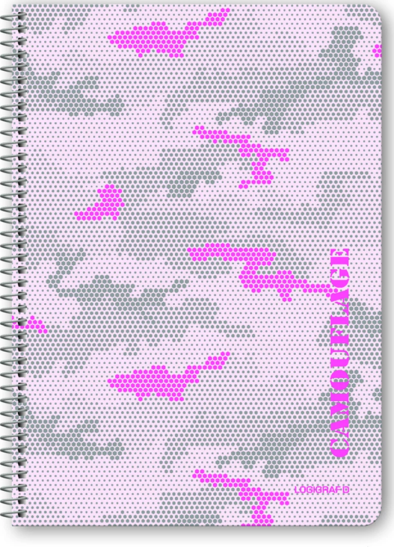 Logigraf Camouflage Τετράδιο Σπιράλ Wirelock B5/17χ25 4θ 120φ 02514