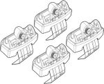 Nordrive Kit Άκρα-Πόδια για Μπάρες Fiat tipo 4/5D 2015 4τμχ