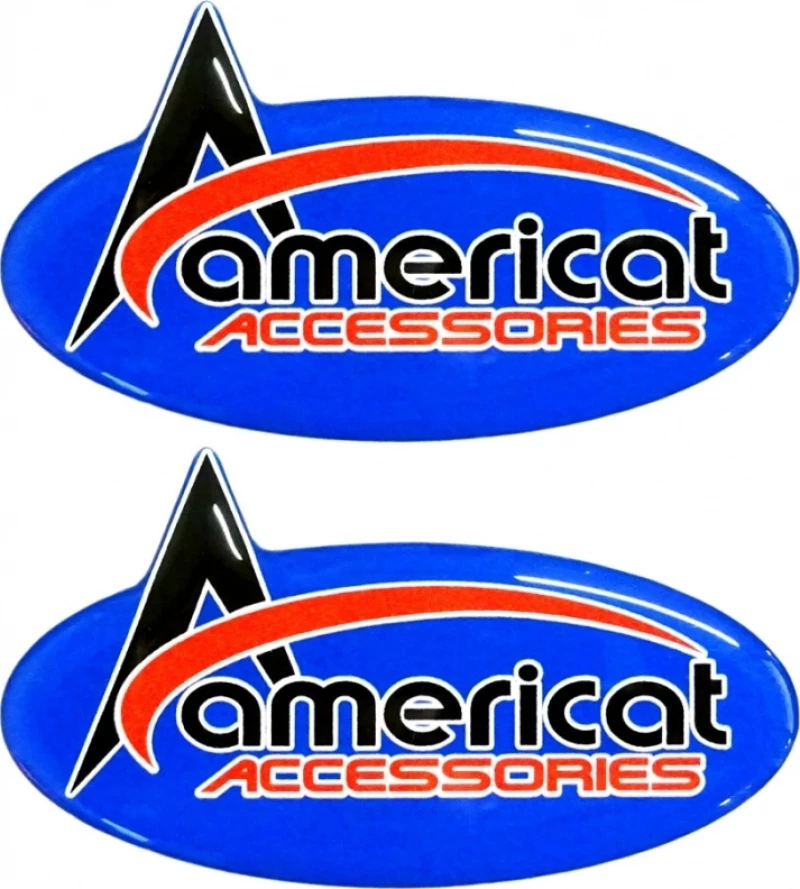 Americat Διαφημιστικά Αυτοκόλλητα Americat Μπλε 2τμχ