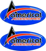 Americat Διαφημιστικά Αυτοκόλλητα Americat Μπλε 2τμχ