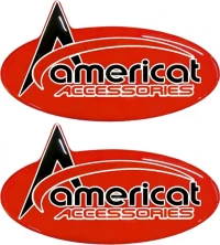 Americat Διαφημιστικά Αυτοκόλλητα Americat Κόκκινο 2τμχ