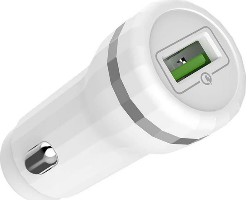 Φορτιστής αυτοκινήτου Hoco Z27A 1.5Ah quick charge 3.0 usb white