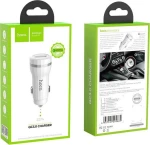 Φορτιστής αυτοκινήτου Hoco Z27A 1.5Ah quick charge 3.0 usb white