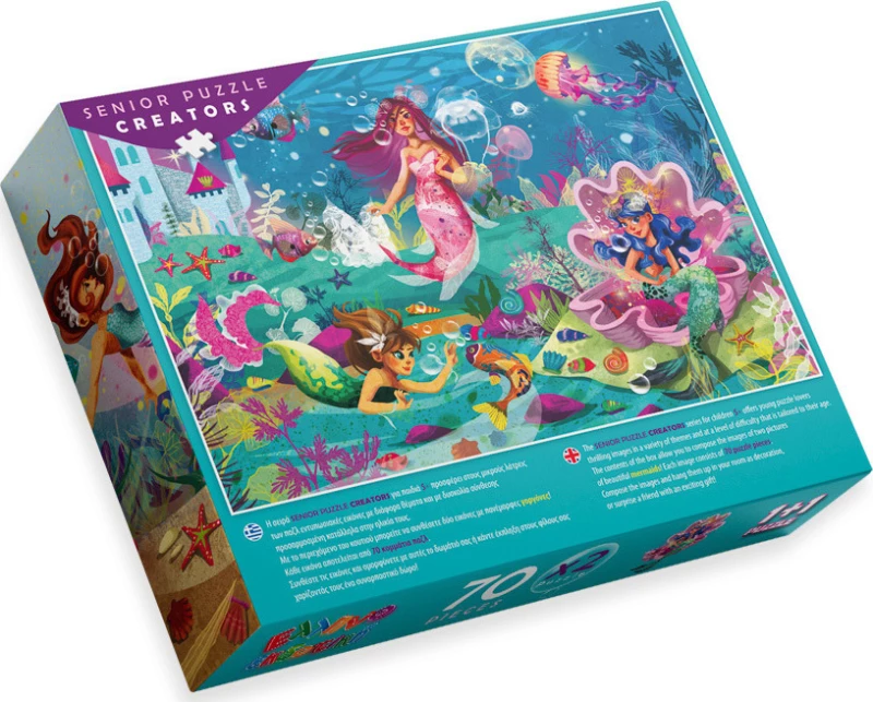 Puzzle Γοργόνες - Παιχνίδια στον βυθό (70pcs)
