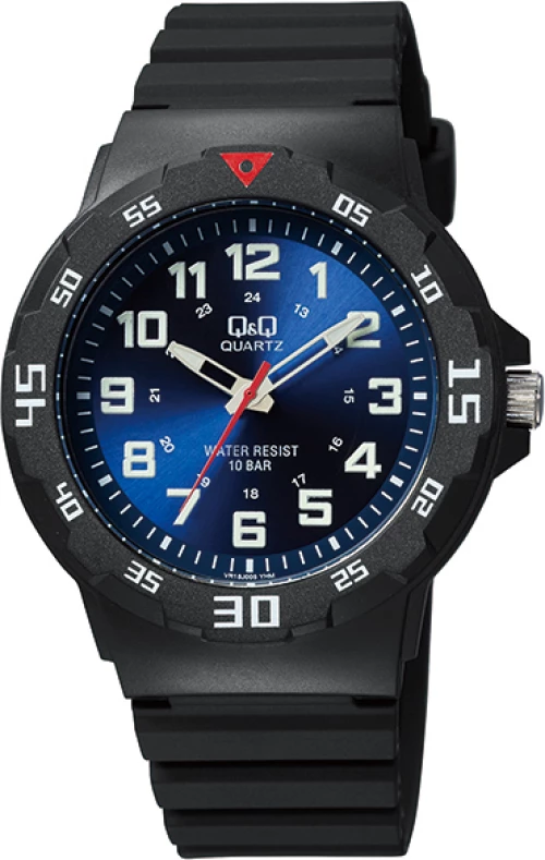Q&Q Vr18J005Y Black Rubber Strap