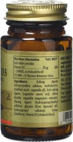 Solgar Vitamin D3 1000iu 90 ταμπλέτες