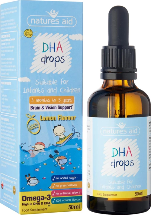 Natures Aid DHA Drops 50ml Λεμόνι