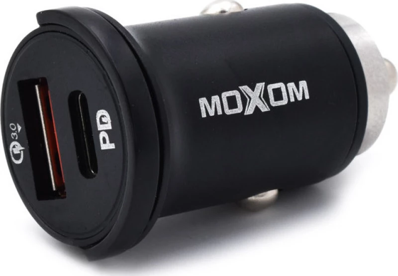 Moxom Φορτιστής Αναπτήρα Αυτοκινήτου MX-UC08 με Θύρα USB και Type-C