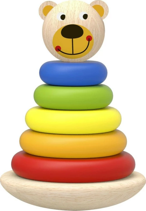 Tooky Toys Ξύλινο Αρκουδάκι Πυραμίδα