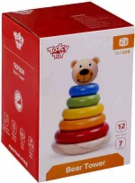 Tooky Toys Ξύλινο Αρκουδάκι Πυραμίδα